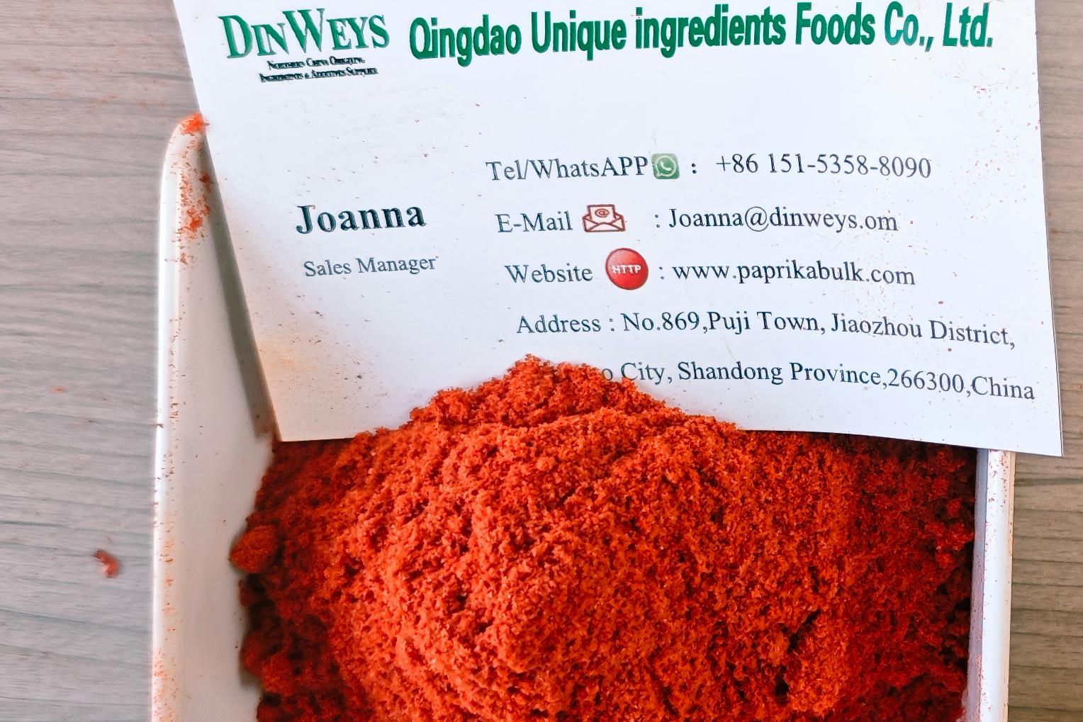 100 ASTA paprika powder Dinweys Qingdao Manufacturer